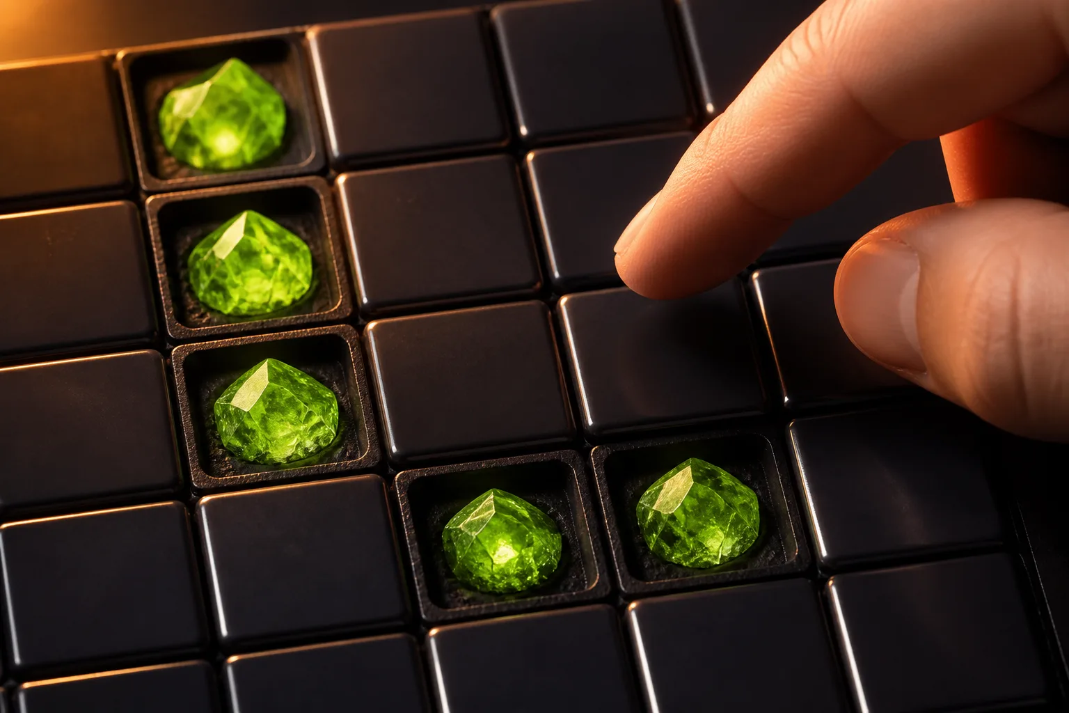 Rainbet Mines tile grid with gems and hidden mines
